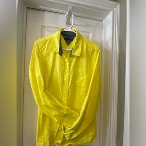 Tommy Hilfiger bright yellow polka dot shirt size XL